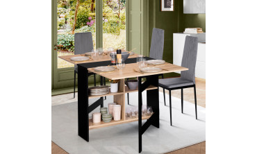 Table repas console pliable Edi avec rangements