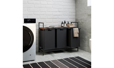 Panier à linge 3 compartiments Elize