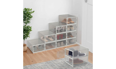 Boîtes de rangement à chaussures empilables