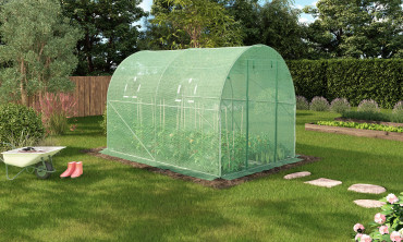 Serre tunnel verte 3x2m toutes saisons