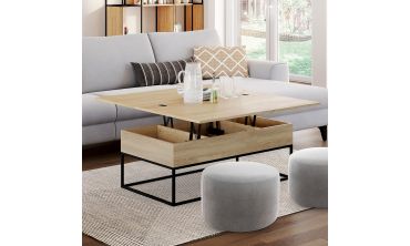 Table basse relevable Memphis dépliante
