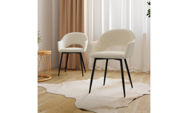 Chaises Rebeca avec accoudoirs en velours