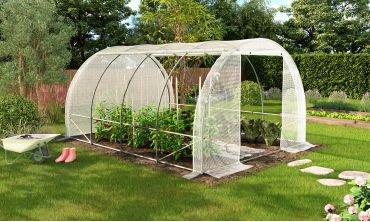 Serre tunnel blanche 3x4m toutes saisons