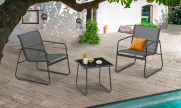 Salon de jardin textilène