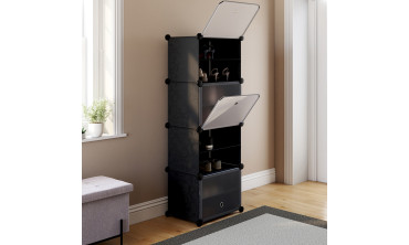 Meuble à chaussures cube - 16 paires