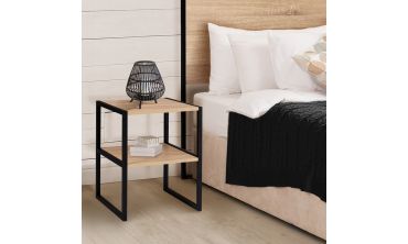 Tables de chevets Memphis avec étagère - lot de 2