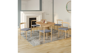 Chaises Adam dossier effet bois