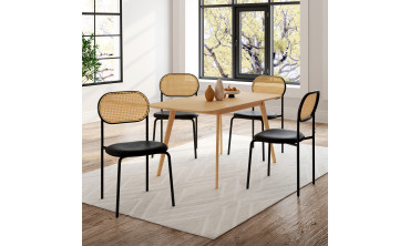 Chaises Clarisse dossier cannage