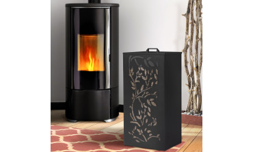 Réservoir à granules et pellets noir à motifs 45kg