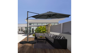 Parasol Sombra 360° rond avec housse de protection