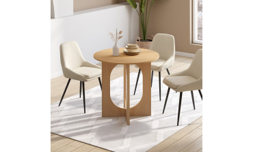 Table à manger ronde Mathis bois Ø80cm