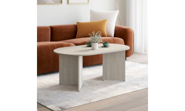 Table basse Gabin effet travertin L110cm