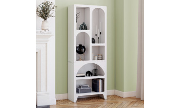 Etagère organique 6 compartiments blanche 160cm