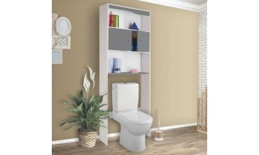 Meuble dessus WC gris