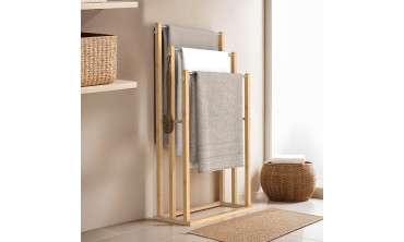 Porte-serviettes Maya 3 niveaux en bambou
