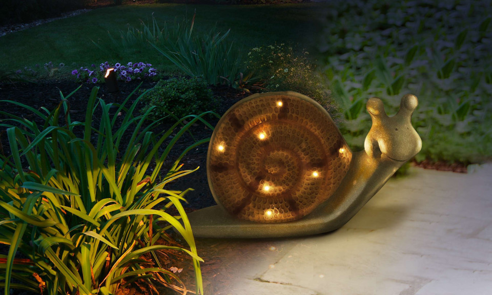 Escargot solaire lampe décorative